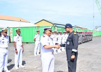 Danlantamal I Lepas Keberangkatan Kapal Perang India INS Saryu P54
