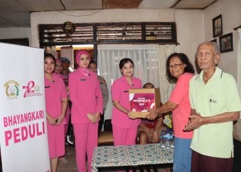 Dalam Rangka Hari Bhayangkara ke-78, Polres Metro Jakarta Pusat Melakukan Anjangsana Kepada Personil Yang Sakit