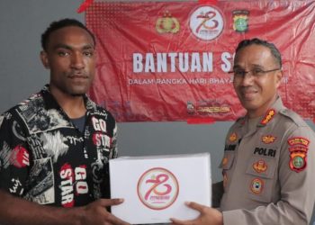 Bantuan Sosial Pemberian Bingkisan Kepada Masiswa Papua Kabupaten Jaya Wijaya Dalam Rangka Hari HUT Bhayangkara Ke-78 2024