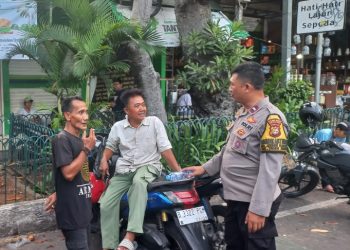 Aipda Suhartono Patroli Dialogis serta Sambangi Ojek Pangkalan