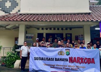 Bhabinkamtibmas Kampung Rawa Menghadiri Kegiatan Sosialisasi P4GN Oleh Sat Reserse Narkoba Polres Metro Jakarta Pusat.