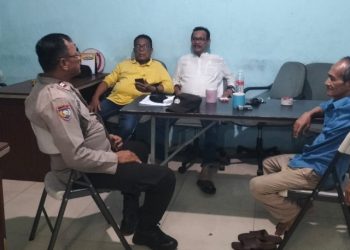 Sambang Pos RW, Bhabinkamtibmas Johar Baru Berikan Himbauan
