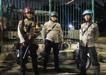 Patroli Strong Points Gabungan Pagi Hari Antisipasi Gangguan Kamtibmas Tawuran Warga