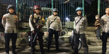 Patroli Strong Points Gabungan Pagi Hari Antisipasi Gangguan Kamtibmas Tawuran Warga