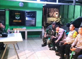 Wujud Sinergitas TNI – POLRI, Kapolsek Johar Baru, Berkunjung Ke Koramil 08 Johar Baru