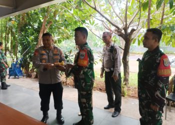 Koramil Kecamatan Tanah Abang Berikan Ucapan Hari Bhayangkara Ke-78 Tahun 2024