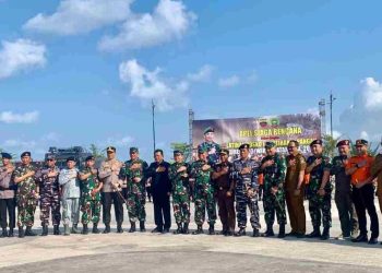 Danlanal Bintan Turut Hadir Dalam Apel Siaga Bersama Korem 033/WP, Perkuat Koordinasi dan Respon Cepat Saat Bencana