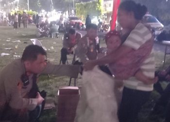 HUT Bhayangkara ke-78, Kanit Reskrim Polsek Metro Menteng Berbagi Kebahagiaan Dengan Warga di Tugu Tani