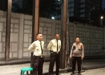 Unit Sabhara Polsek Metro Tanah Abang Patroli Sepanjang Protokol Malam Hari