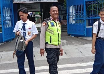 Patroli Antisipasi Bubaran Anak Sekolah