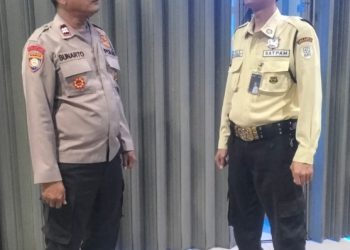 Patroli Kewilayahan Aiptu Sunarto imbau Petugas Security Bank BRI
