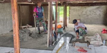 Wujud Cinta Satuan, Personel Kodim 1710/Mimika Laksanakan Pembenahan Pangkalan Secara Rutin