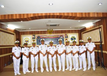 Dansatrol Lantamal I Pimpin Serah Terima Jabatan Komandan KRI Sigalu-857