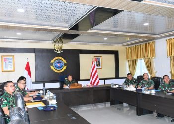 Danlantamal I Ikuti Pengarahan Pangkoarmada RI Melalui Vicon