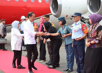 Danlanal Bandung Sambut Kunjungan Kerja Presiden Republik Indonesia