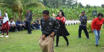 Semarak HUT Kemerdekaan RI Ke-79, Keluarga Besar Lanal TBA Ikuti Lomba- Lomba