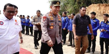 Kapolri Laksanakan Peletakan Batu Pertama Pembangunan Gedung Pusdiklat SPSI di Kawasan Jatiluhur Kab. Purwakarta