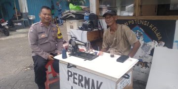 Aipda Purwanto Patroli Wilayah Cegah Gangguan Keamanan di Cibunar