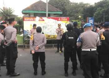 Kabagops Polres Metro Jakarta Pusat, Pimpin Apel Pengamanan Rencana Aksi Bela Palestina di Monas
