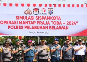 DANLANTMAL I HADIRI SIMULASI SISPAMKOTA OPERASI MANTAP PRAJA TOBA TAHUN 2024