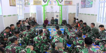 Doa Bersama Menyambut Hari Ulang Tahun Ke-79 TNI Angkatan Laut Tahun 2024 di Lanal Tarempa