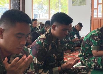 JELANG HUT KE-79 TNI ANGKATAN LAUT, LANAL SIMEULUE PANJATKAN DOA BERSAMA DENGAN KHIDMAT
