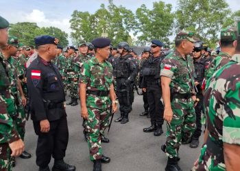 DANLANAL BINTAN HADIRI APEL GELAR PASUKAN DALAM RANGKA KUNJUNGAN KERJA WAKIL PRESIDEN RI DI TANJUNG PINANG