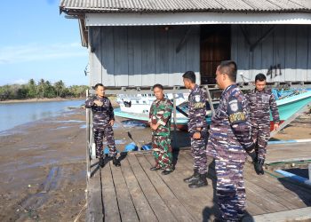 Danlanal Banjarmasin Kunjungi Posal-Posal di Wilayah Kabupaten Tanah Laut Provinsi Kalsel