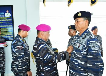 Danlantamal I Pimpin Sertijab Kadisbek, Kadispotmar, Kadispen, Dantim Intel, dan Kasatkom Lantamal I