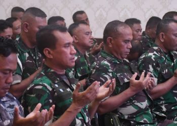 Jelang HUT TNI Ke-79, Lanal TBA Bersama Kodim 0208/AS Gelar Doa Bersama
