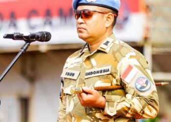 Satgas KIZI TNI Konga XXXVII-J MINUSCA CAR Laksanakan Upacara Peringatan HUT Ke – 79 TNI