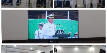 Waspamgiat Satlinlamil 3 melaksanakan vicon dalam rangka Upacara Wisuda Purna Bakti di Lingkungan Kolinlamil Tahun 2024