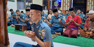 Lanal Simeulue Laksanakan Sholat Hajat dan Doa Bersama Seluruh Jajaran TNI AL