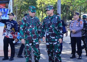 Danlanud Sultan Hasanuddin Tinjau Latihan Kesiapsiagaan Penanggulangan Bencana Alam di Wilayah Makassar