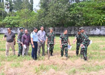 Danlanud Sultan Hasanuddin Bersama Kadisbtbau Laksanakan Survei Pengalihan Aset PT. Angkasa Pura Kepada Kemhan RI