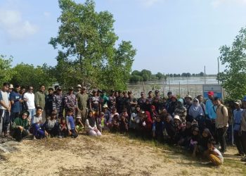Lanal Bintan Bersama Yayasan Ecology Kepulauan Riau Lakukan Penanaman 50.000 Pohon Mangrove di Berakit