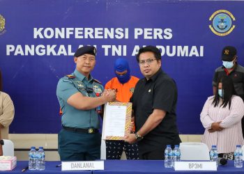 Gerak Cepat Tim Gabungan F1QR Lanal Dumai, 19 Calon PMI Non Prosedural dan 2 Pelaku TPPM Berhasil Diamankan
