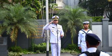 Pimpin Upacara Peringatan Hari Lahir Pancasila, Komandan Lanal Bandung Bacakan Pidato Kepala Badan Pembinaan Ideologi Pancasila RI