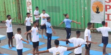 Personel Lantamal I Laksanakan Olahraga Bersama Dengan ABK Kapal Perang India INS Saryu P54