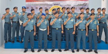 Penyerahan Jabatan Dandenpomal Lanal Simeulue Kepada Danlanal Simeulue