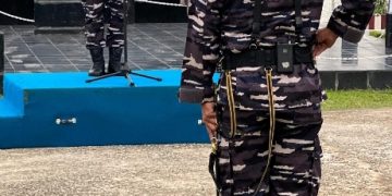 Komandan Lanal Dabo Singkep Pimpin Upacara 17-an dalam Rangka Penaikan Bendera Merah Putih Tahun 2025