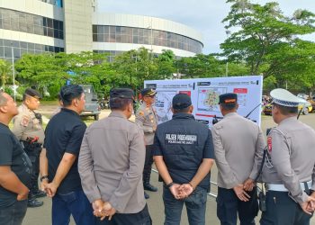 Polres Metro Jakarta Utara Gelar Apel Pengamanan Konser Musik di Ancol