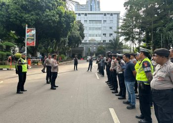 Antisipasi Pengamanan VVIP, TNI–Polri Gelar Apel Pengamanan Resepsi Pernikahan di Balai Samudera