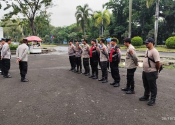 Polsek Pademangan Gelar Apel Pengamanan Rakorbin SDM dan PNS Polri 2025 di Ancol