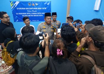 Kapolres Bekasi Kota Mendukung  Uji Coba Makanan Bergizi Gratis (MBG) di Jl. Danau Duta Barat, Harapan Baru Bekasi Kota