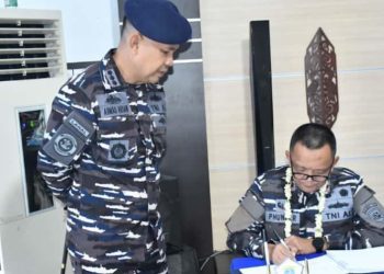 Lanal Banjarmasin Sambut Kunjungan Kerja Dankodaeral XIII