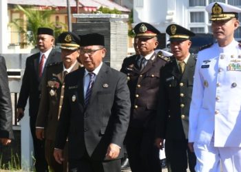 Danlanal Simeulue Hadiri Upacara Bendera Peringatan Hari Sumpah Pemuda Ke-97 Tahun 2025 di Kepulauan Simeulue Aceh