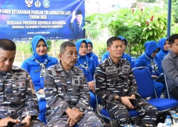 Danlanal Sabang Ikuti Video Conference Panen Ketahanan Pangan TNI AL Tahun 2025