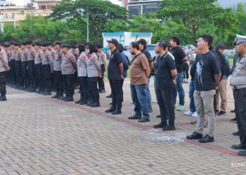 Polres Metro Jakarta Utara Gelar TWG dan Apel Pengamanan Konser “Scream Or Dance 2025” di Ancol