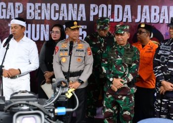Komandan Lanal Bandung Beserta Prajurit Hadiri Apel Siaga Tanggap Bencana Tingkat Polda Jabar Tahun 2025